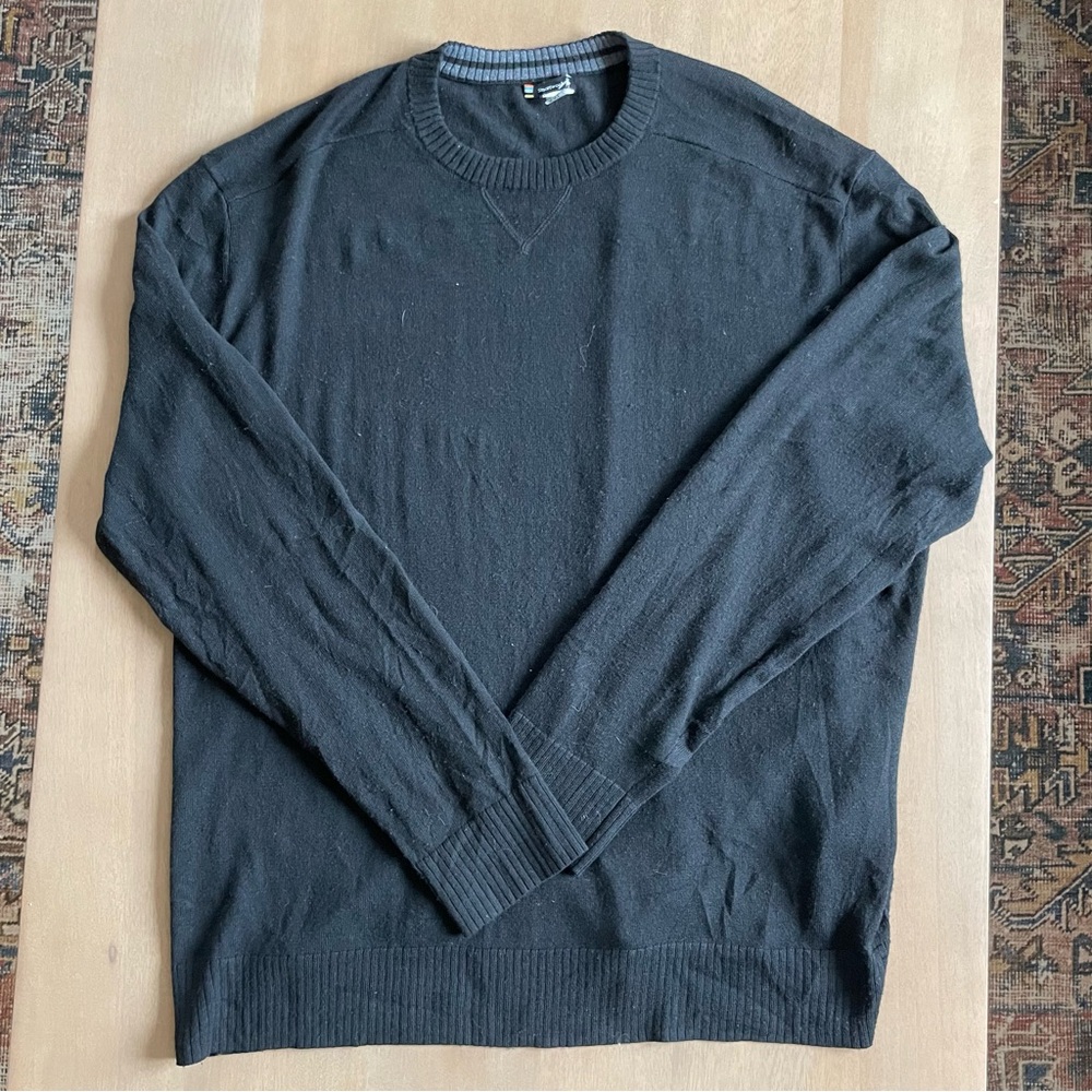 Smartwool Mens Sparwood Crew Black Sweater - Picture 4 of 12